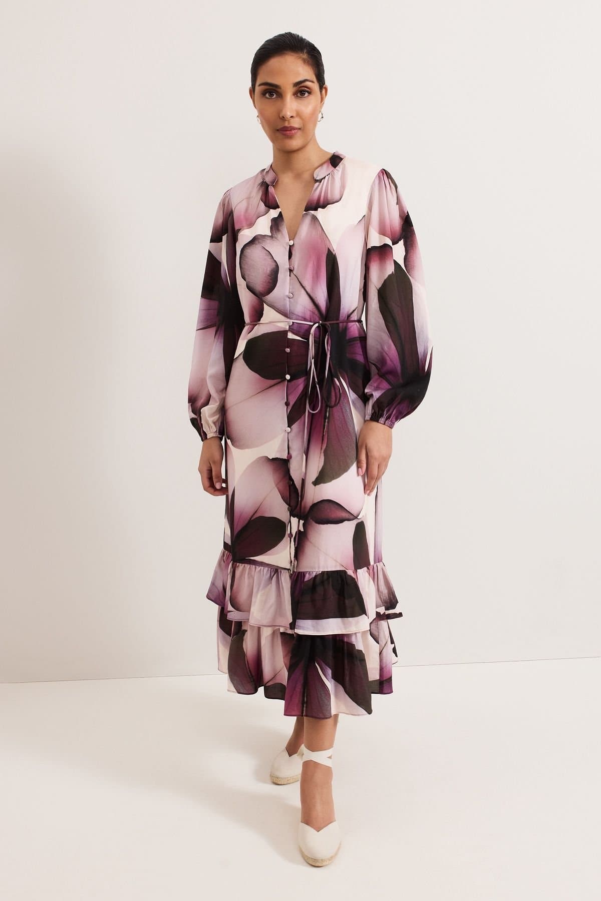 Phase Eight Phase Eight Women's Petite Clarra Floral Dress in Mauve