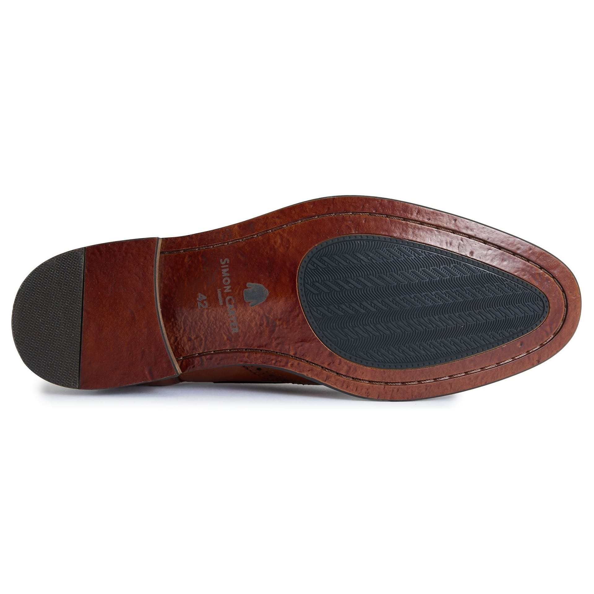 Simon Carter SIMON CARTER Men's Jones Brogue Shoes in Tan - 4