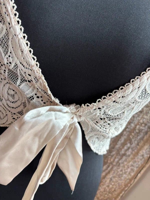 Next Next vintage style lace effect tie front top