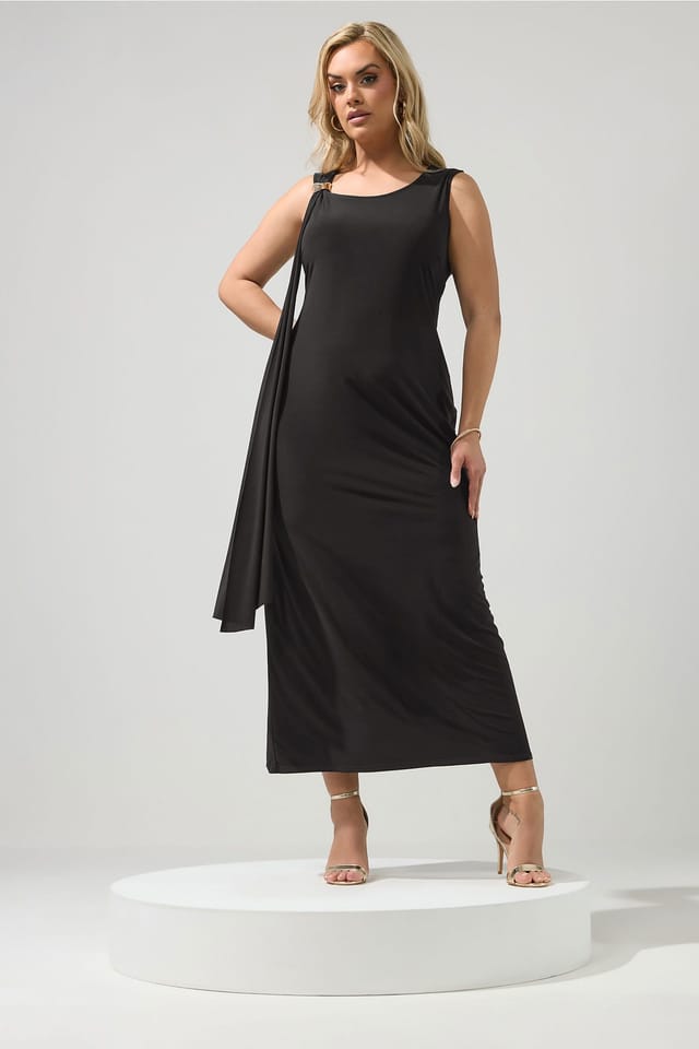 Yours Yours Women's Sash Maxi Dress in Black - 3