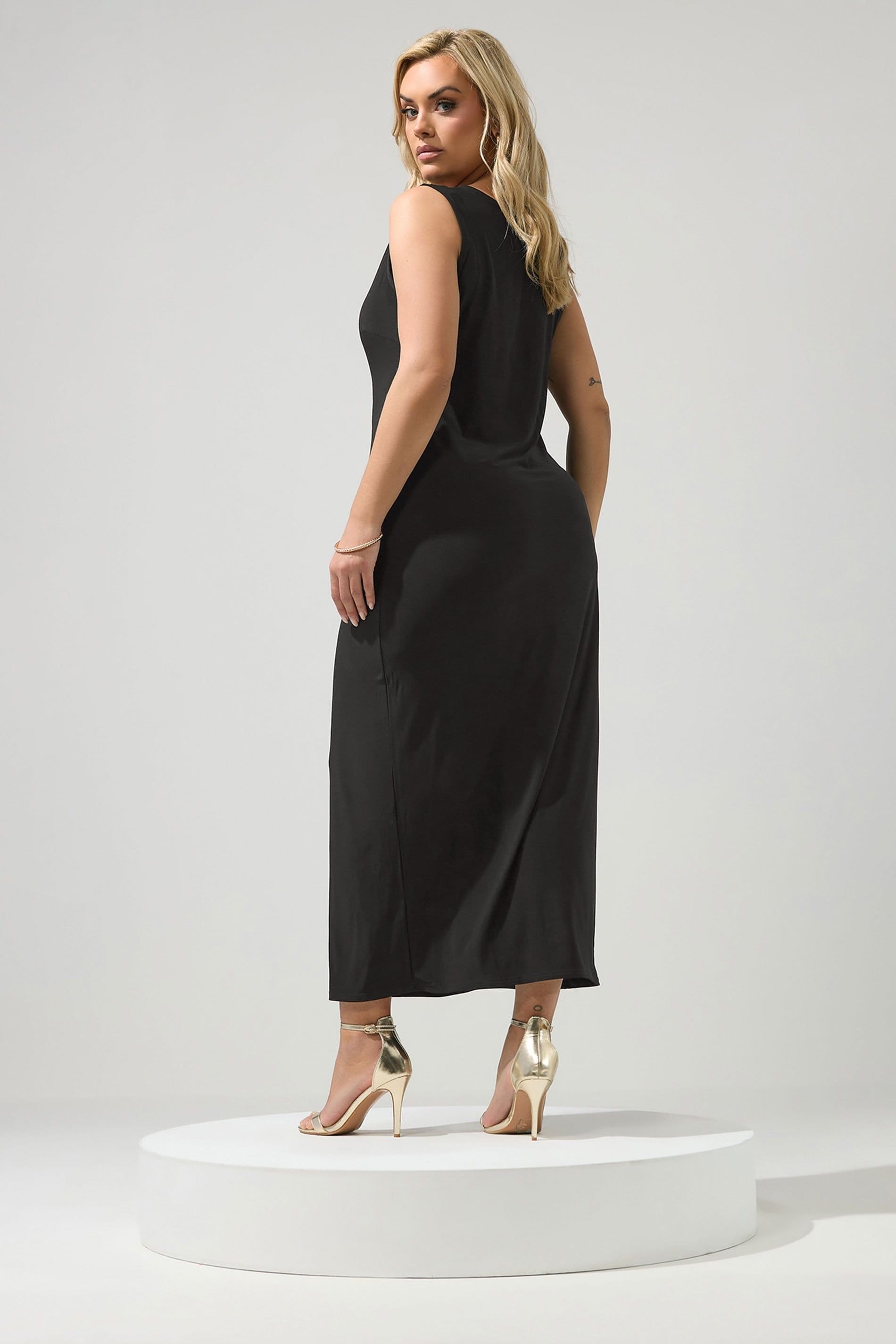 Yours Yours Women's Sash Maxi Dress in Black - 4