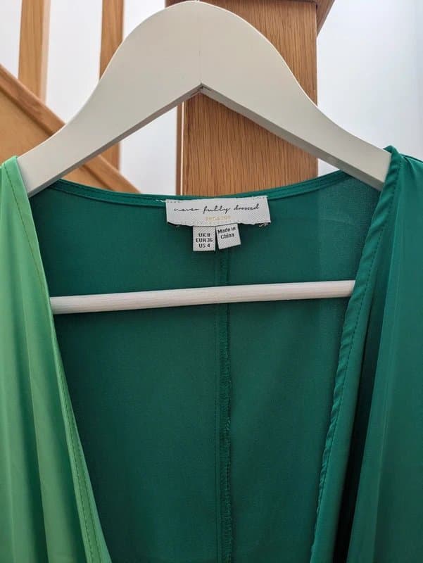 Never Fully Dressed Never Fully Dressed two-tone wrap dress
