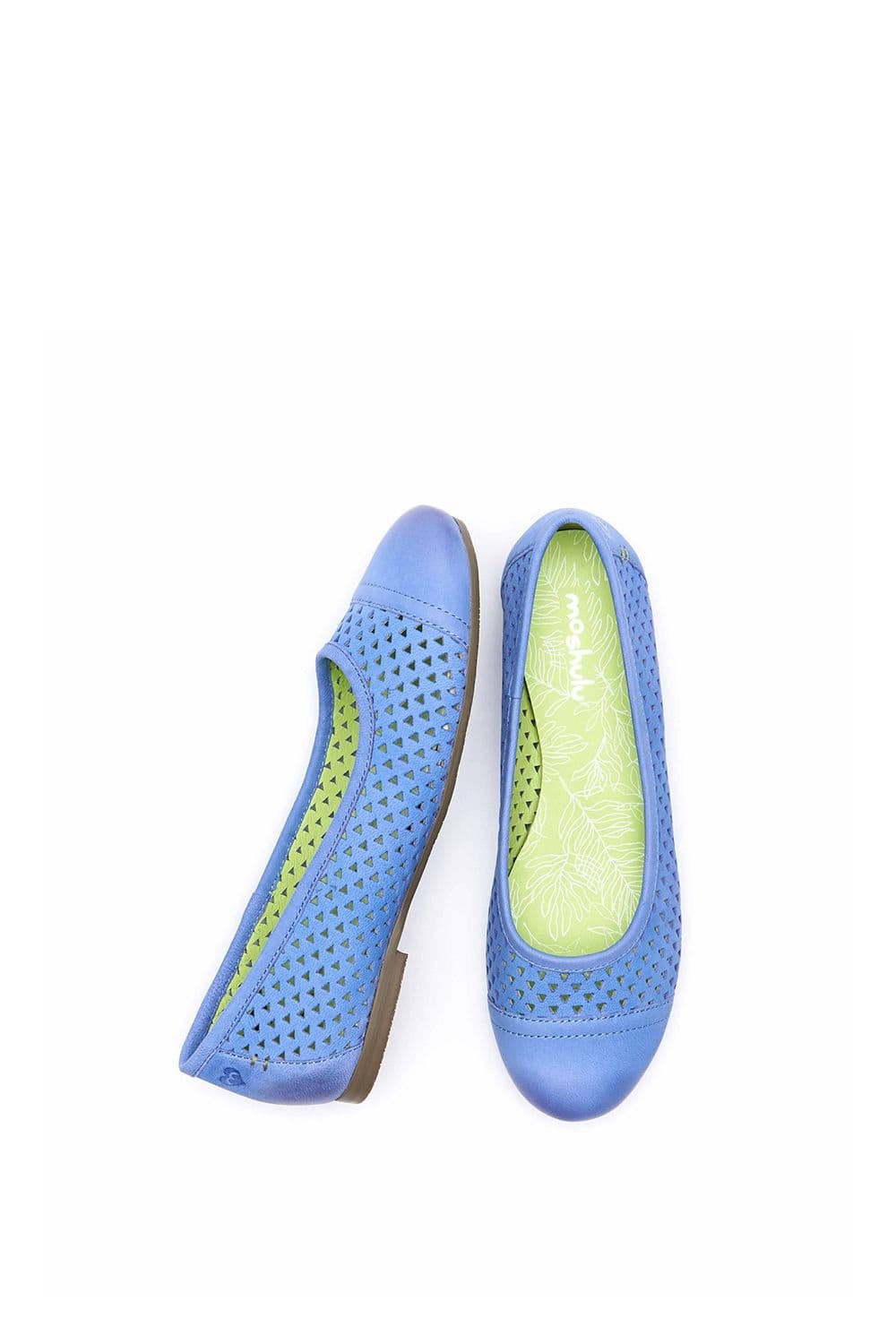 Moshulu Moshulu Women's 'Vinaigrette 2' Nubuck Ballet Pumps in Blue - 2