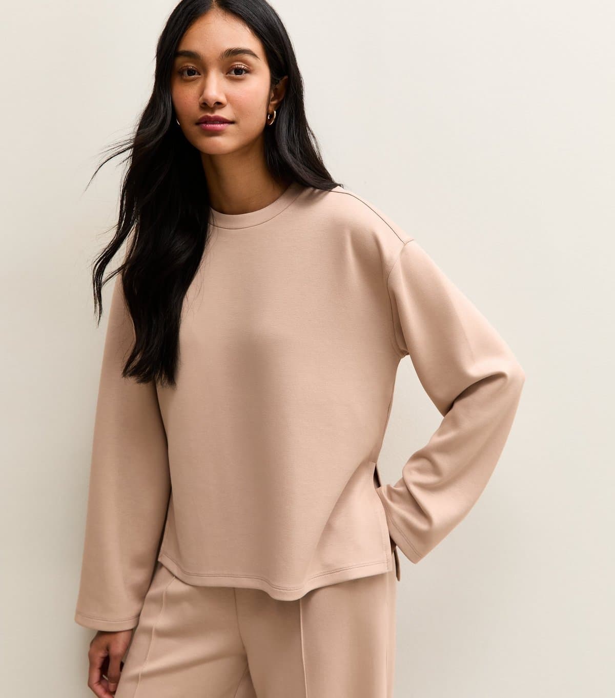 New Look Women's Premium Mink Side Split Sweatshirt New Look