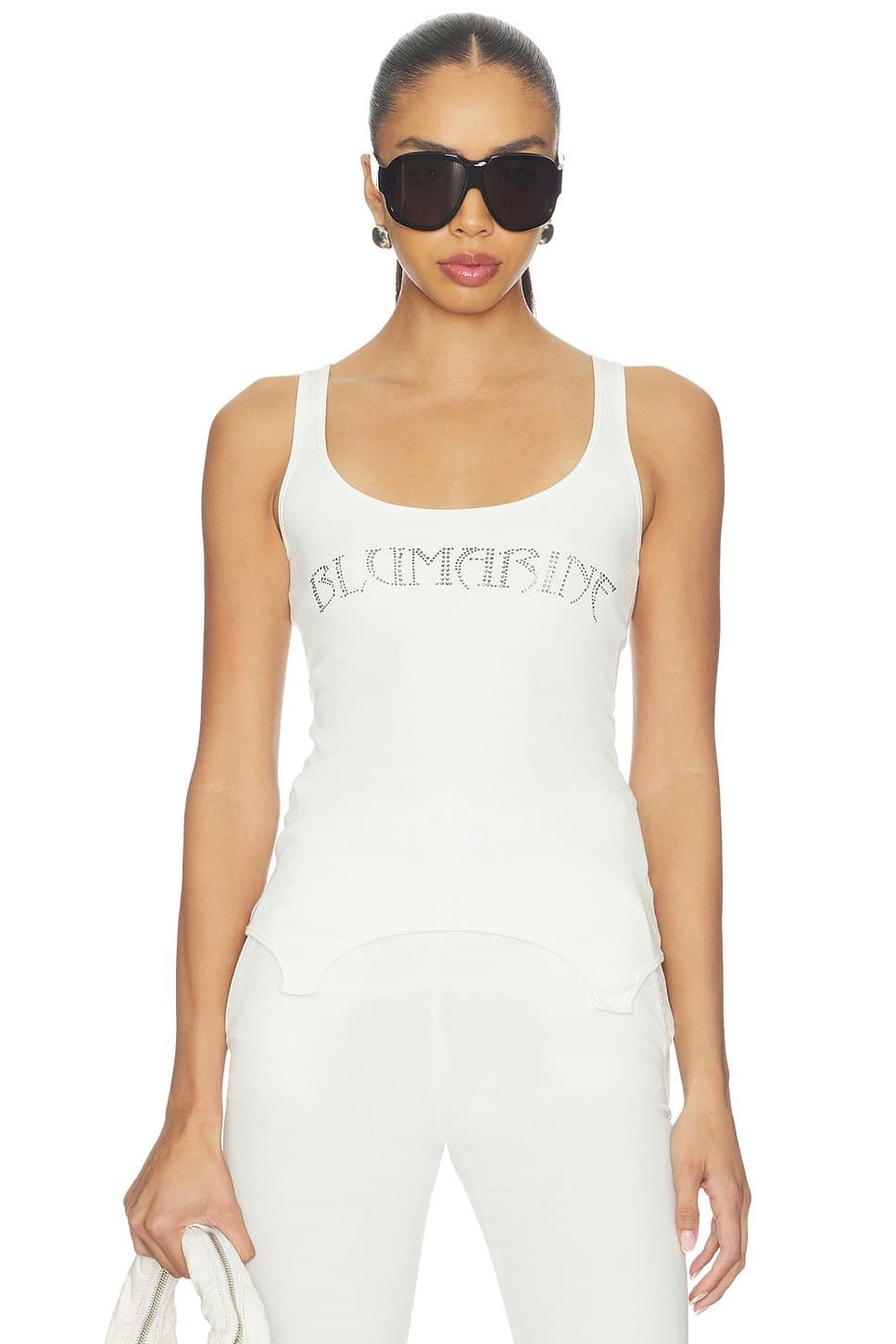 revolve Revolve White Jersey Scoop Neck Tank Top