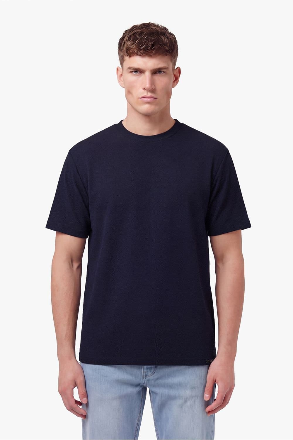 Luke 1977 Luke 1977 Men's Mykynos Crinkle T-shirt in Dark Navy