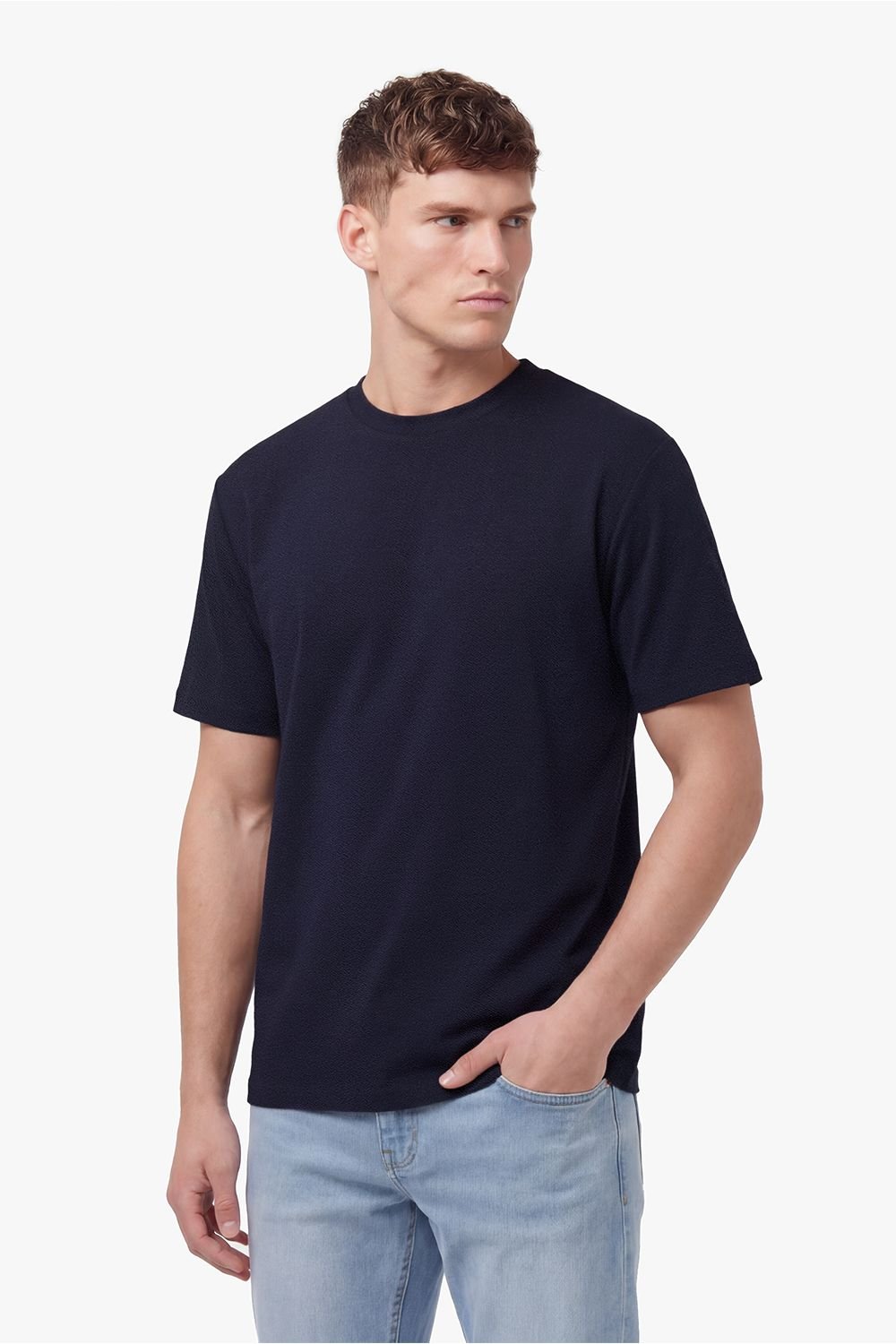 Luke 1977 Luke 1977 Men's Mykynos Crinkle T-shirt in Dark Navy - 3