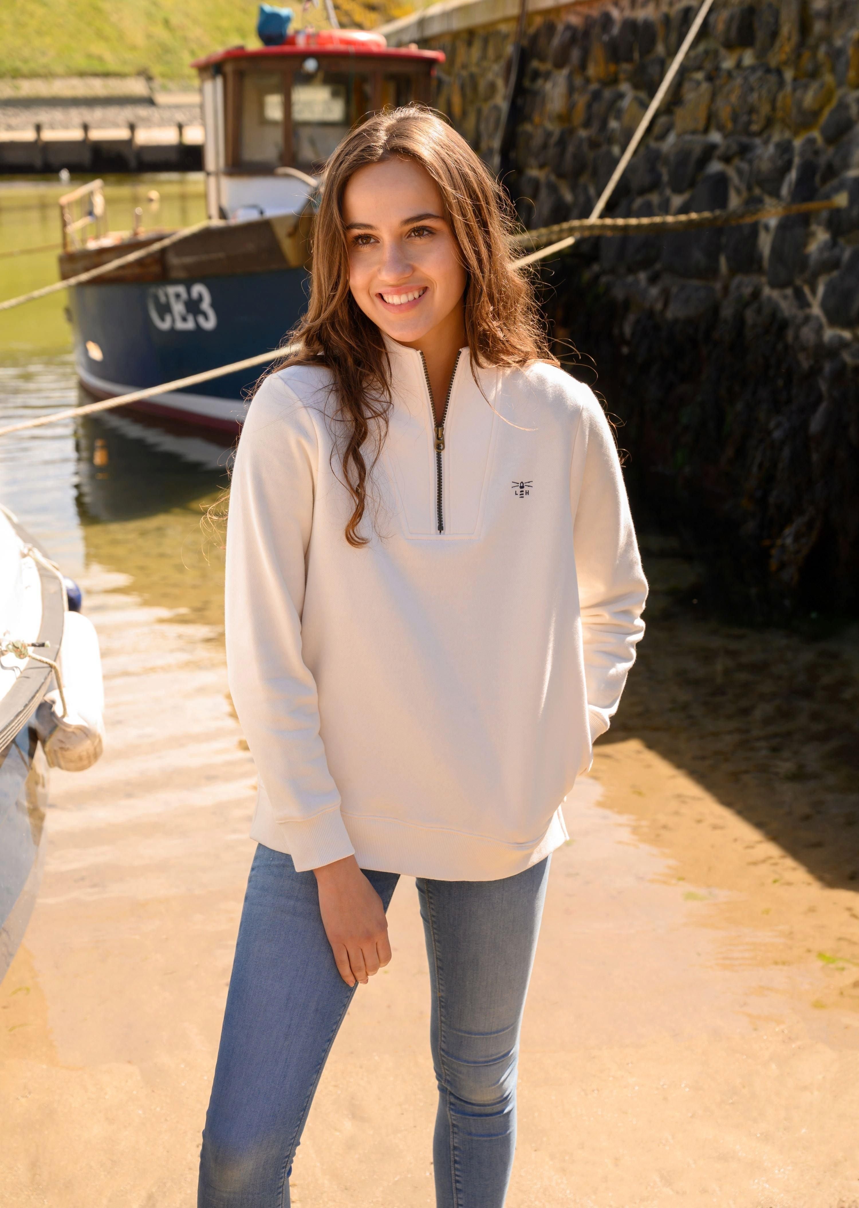 Lighthouse Clothing Lighthouse Clothing Women's Coral Cotton Rich Brushed Jersey in Beige - 2