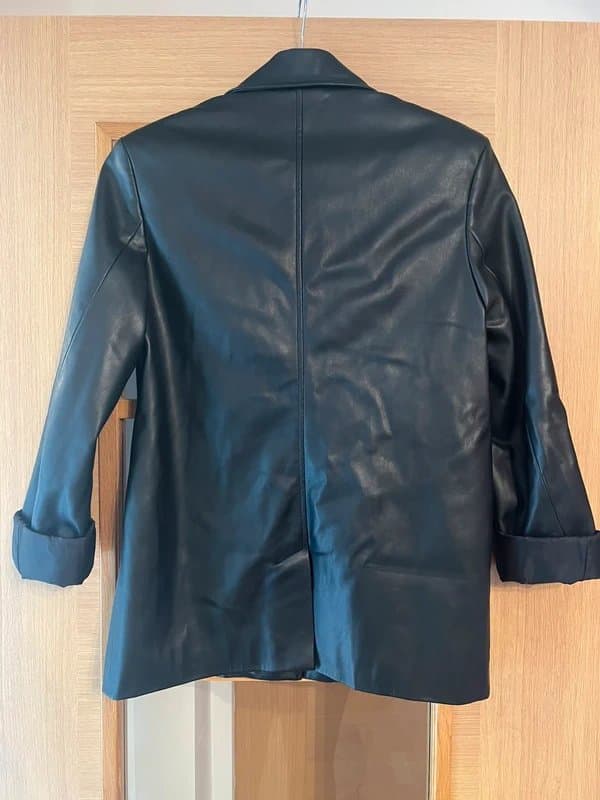 Bershka Bershka Faux Leather Blazer