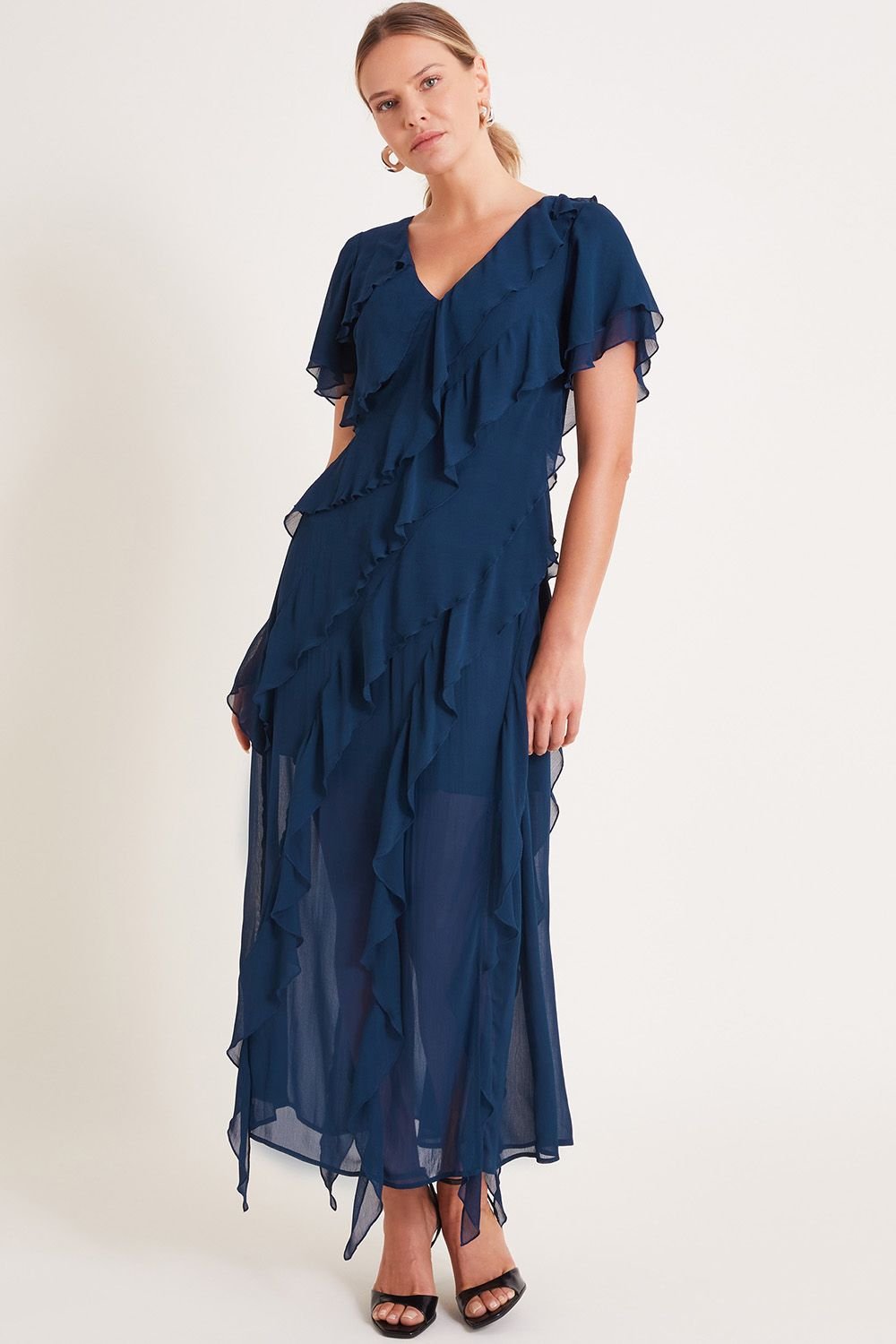 Monsoon Monsoon Women's Renata Ruffle Maxi Dress Blue - 2