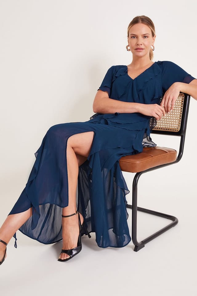Monsoon Monsoon Women's Renata Ruffle Maxi Dress Blue - 2