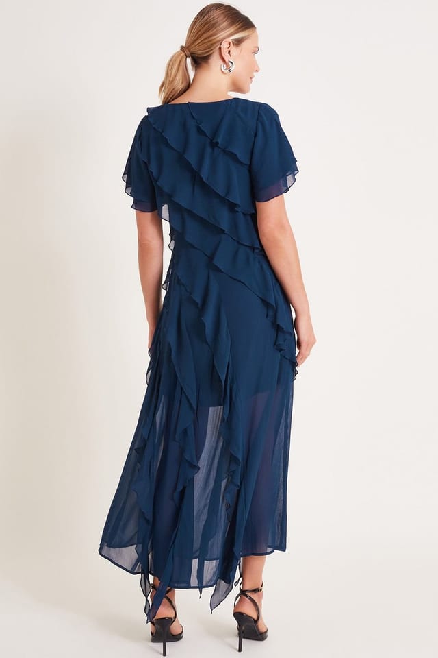 Monsoon Monsoon Women's Renata Ruffle Maxi Dress Blue - 3