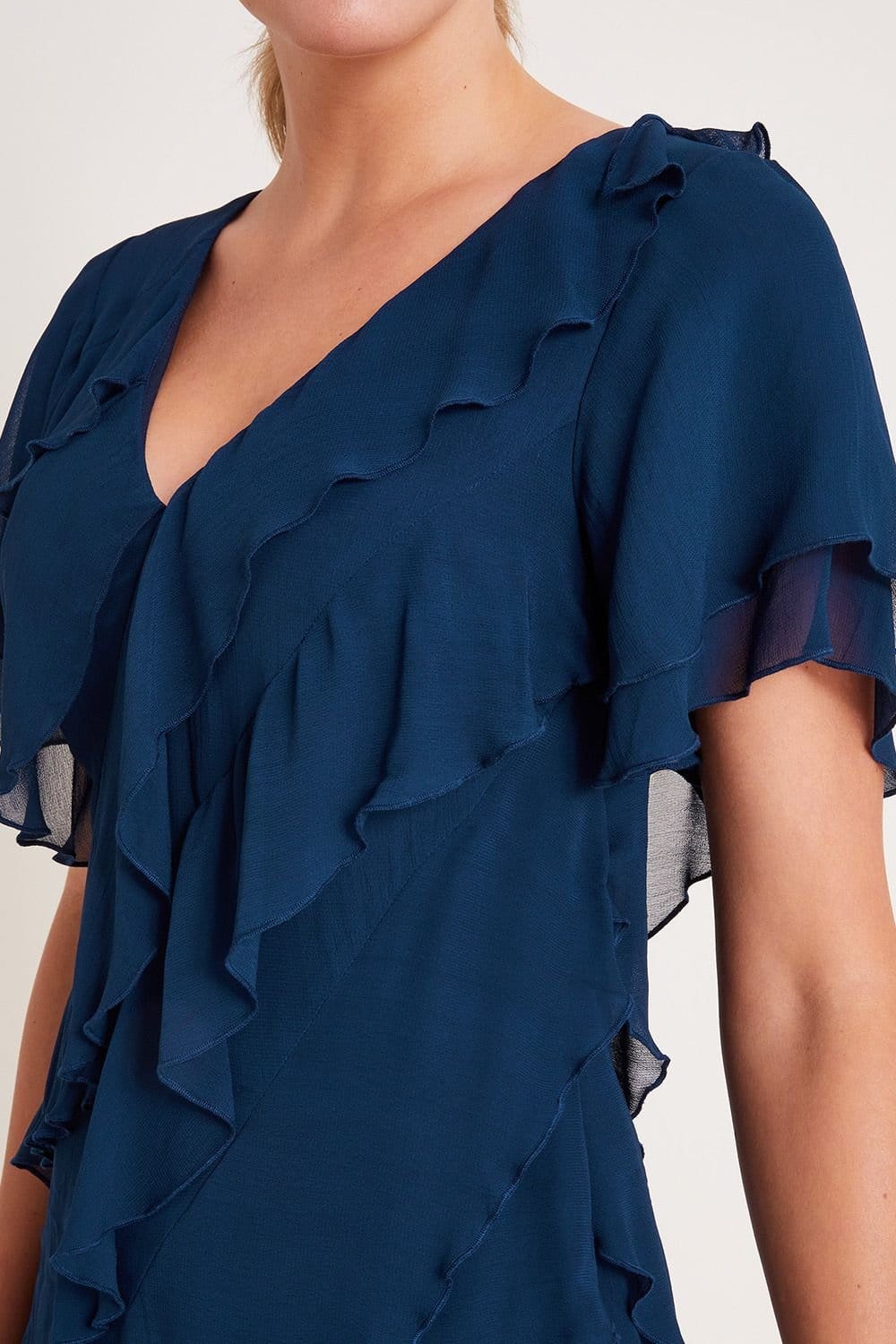 Monsoon Monsoon Women's Renata Ruffle Maxi Dress Blue - 4