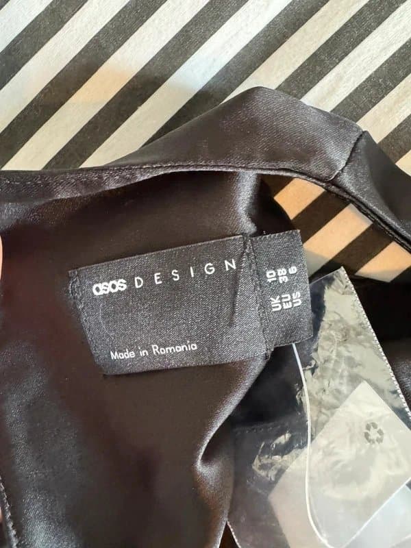 ASOS Design ASOS design black silk vest top