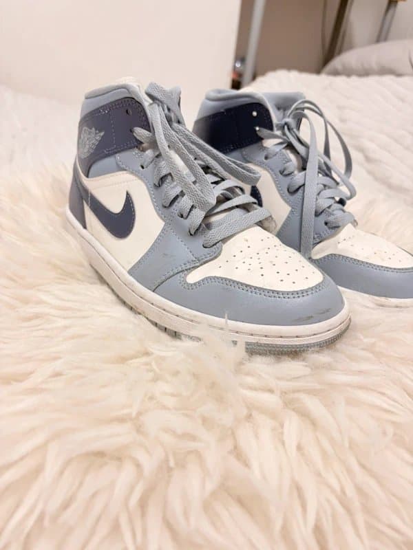 Jordan Nike Air Jordan 1 Mid Diffused Blue Grey Trainers UK 5 / EU 38.5 Genuine BQ6472-140