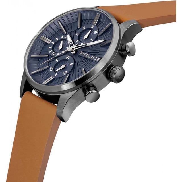Police Police Men's PEWJF2195003 Barter 44mm Quartz Watch in Brown - 2