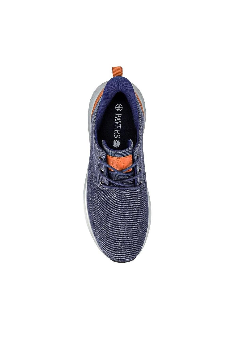 Pavers Pavers Men's Easy Step In Wide Fit Lightweight Trainers in Navy - 4