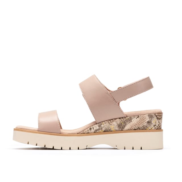 Clarks Clarks Women's Diaz Rose Sand Combination Wedge Sandals in Beige - 2