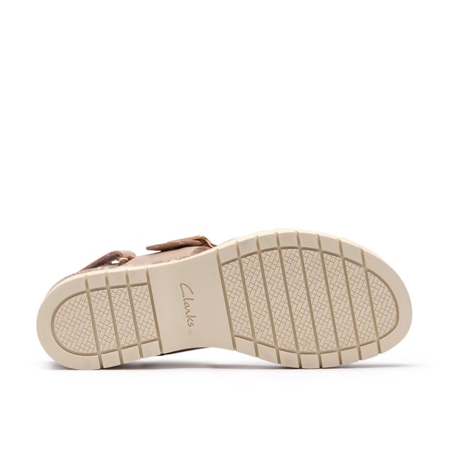 Clarks Clarks Women's Diaz Rose Sand Combination Wedge Sandals in Beige - 3