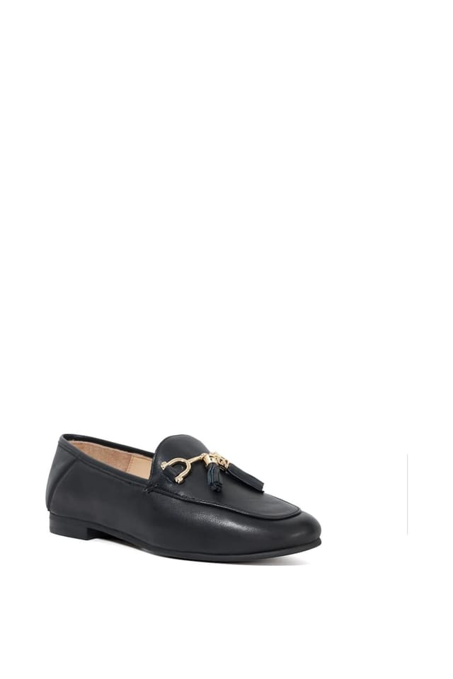 Dune London Dune London Women's Wide Fit 'Greysons' Leather Loafers in Black - 2