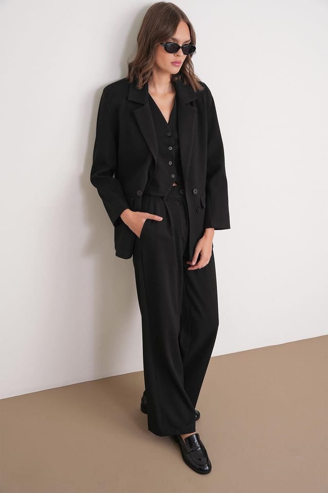 MixRay MixRay Women's Suit Blazer in Black - 2
