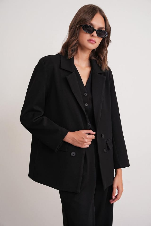 MixRay MixRay Women's Suit Blazer in Black - 3