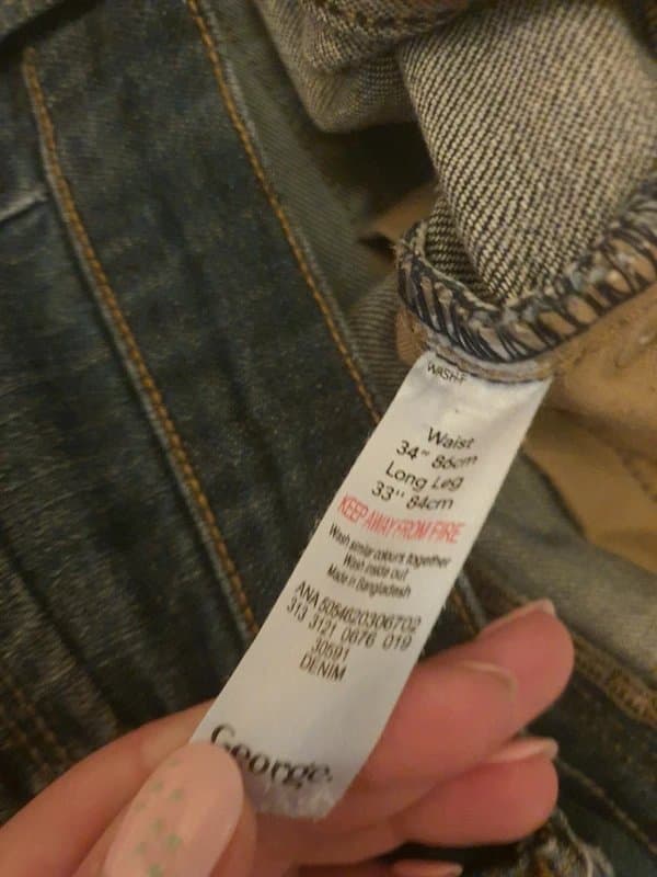 George George Mens 34W, 33L Jeans