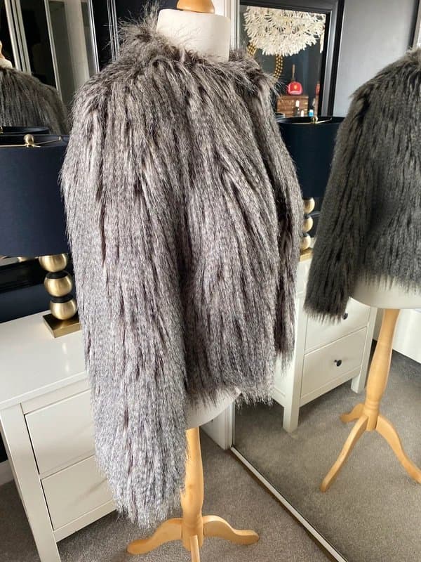 Gharani Strok Vintage early 90s designer Gharani Strok faux fur UK10