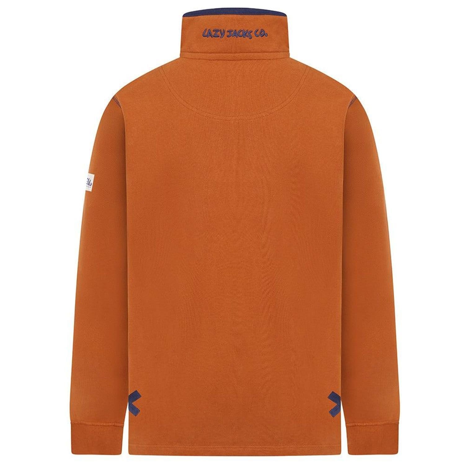 Lazy Jacks Lazy Jacks Women's Quarter Zip Sweatshirt in Burnt Orange - 4