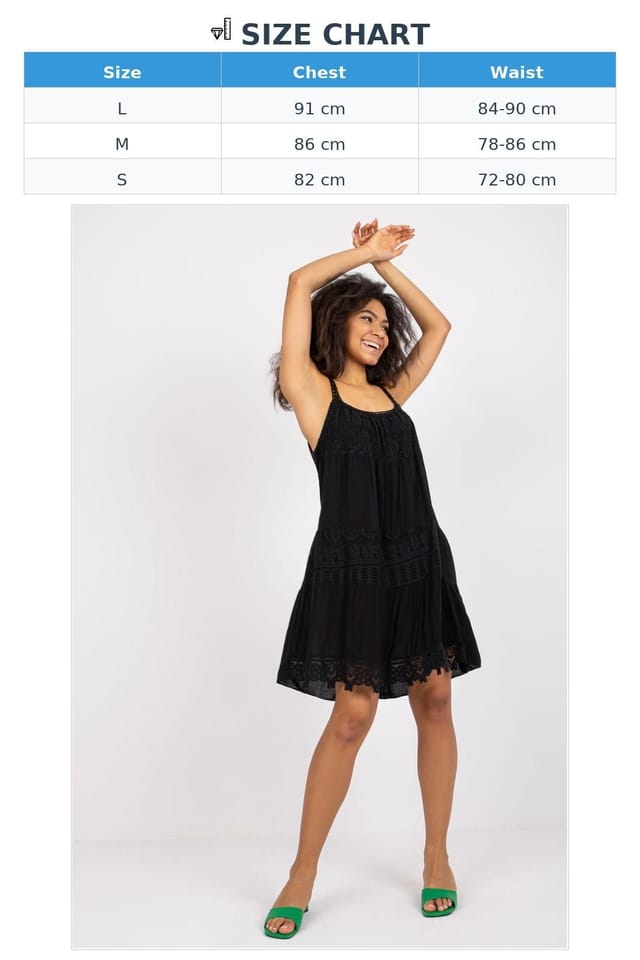 Love Lace Love Lace Women's Strapless Lace Summer Day Dress in Black - 3