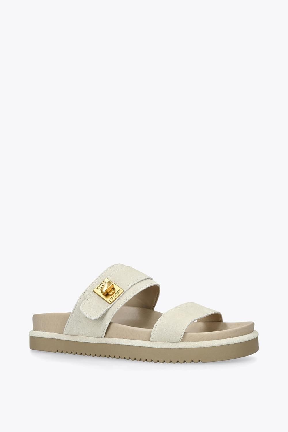 Steve Madden STEVE MADDEN Women's 'Take Two Beige Suede' Suede Flats - 4