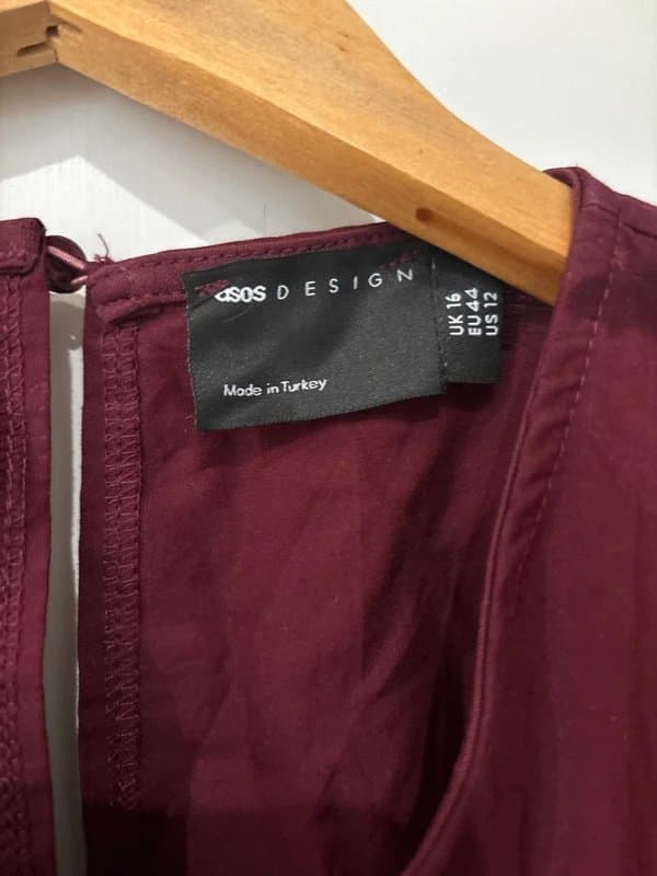 ASOS Mini burgundy skater dress