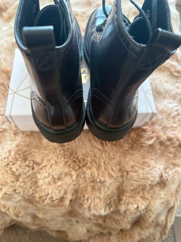 ASOS Women Burgundy Brogue lace up boots