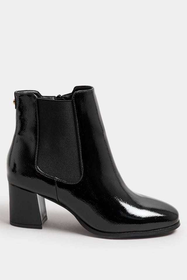 Yours Yours Women's Block Heel Chelsea Boots In Extra Wide EEE Fit in Black - 3