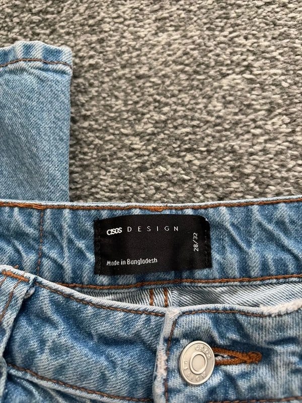 ASOS Light Blue Wide Leg Mid-Rise Jeans