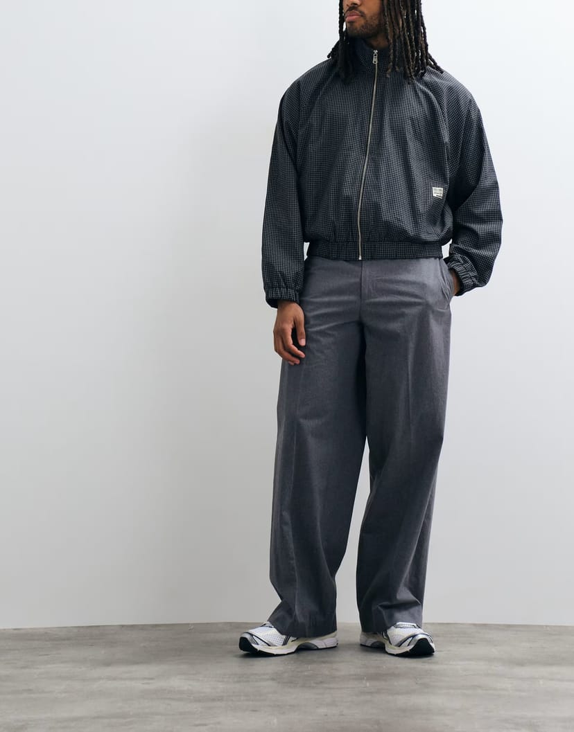 ASOS Weekday tailored trousers with front pleat in dark grey melange - 1