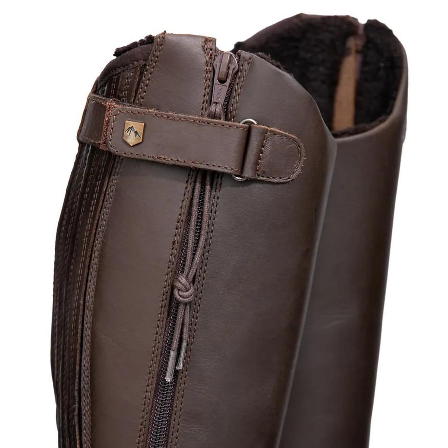HyLAND HyLAND Women's Londonderry Winter Country Leather Riding Boots in Dark Brown - 4