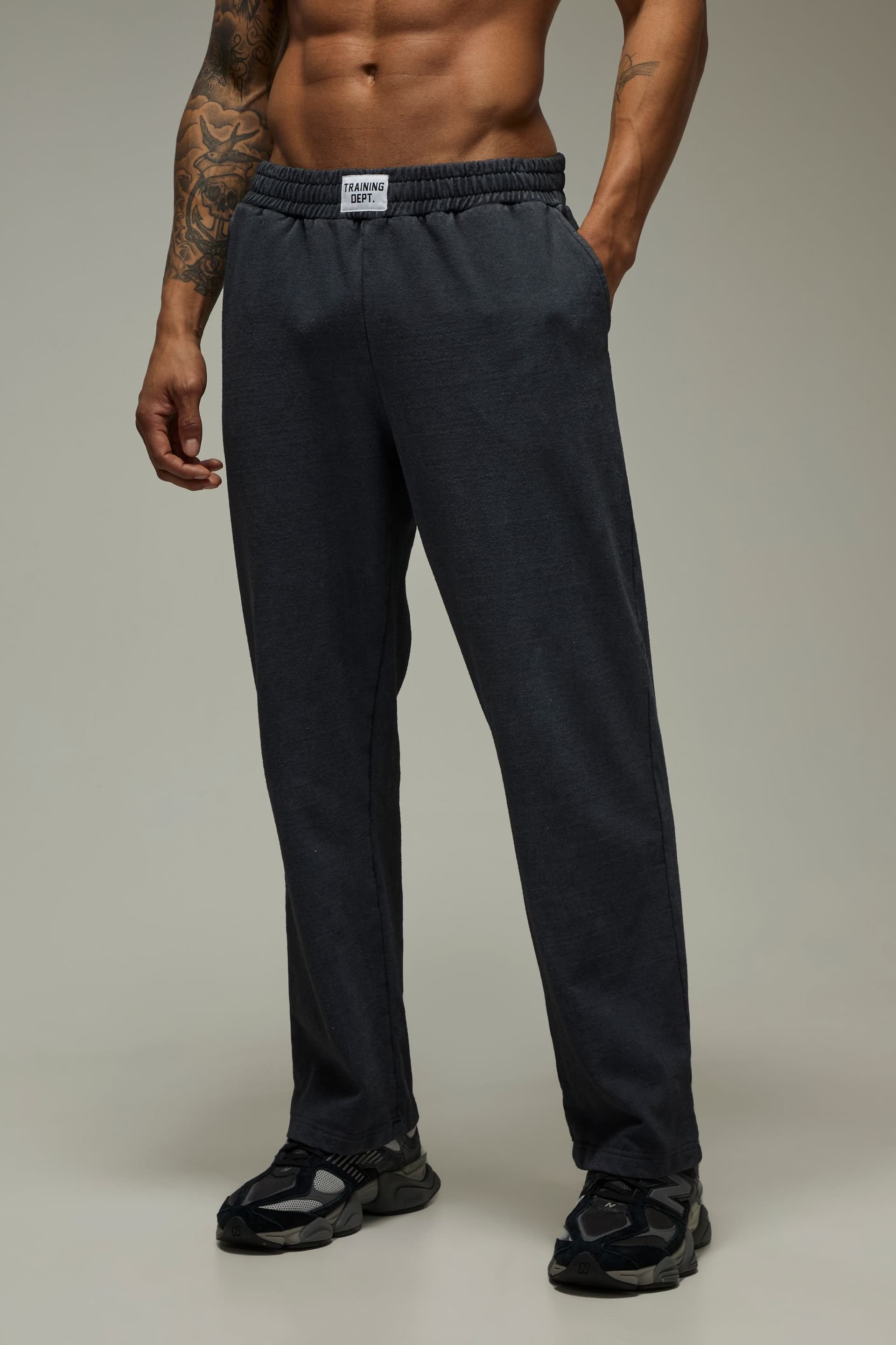 Training Dept. Training Dept. Men's Training Dept Straight Leg Washed Loopback Jogger in Black