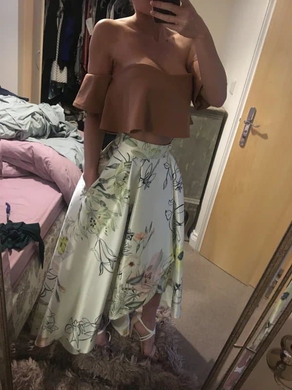 Coast Coast hi low skirt wedding xs
