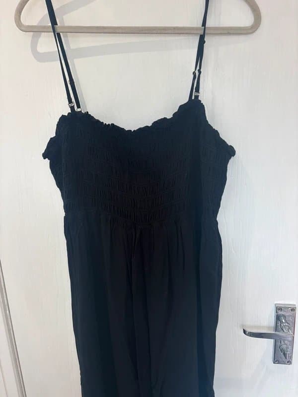 ASOS ASOS Shirred Bust Ruched Strappy Jumpsuit Size Large