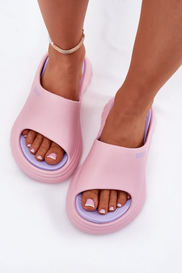 Love Lace Love Lace Women's Big Star Lightweight Foam Flip Flops Summer Comfort Sandals in Pink - 3