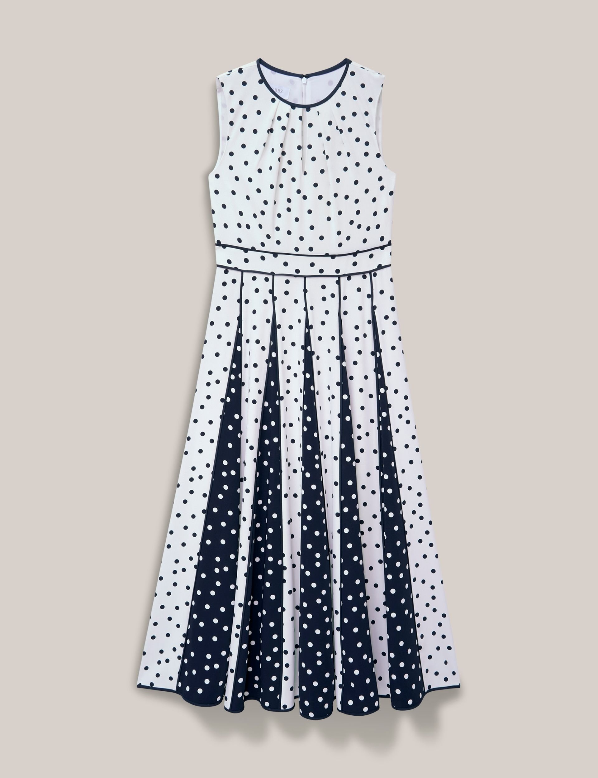 Hobbs London Hobbs London Women's Angelica Pleated Fit-Flare Midi Dress in White - 2