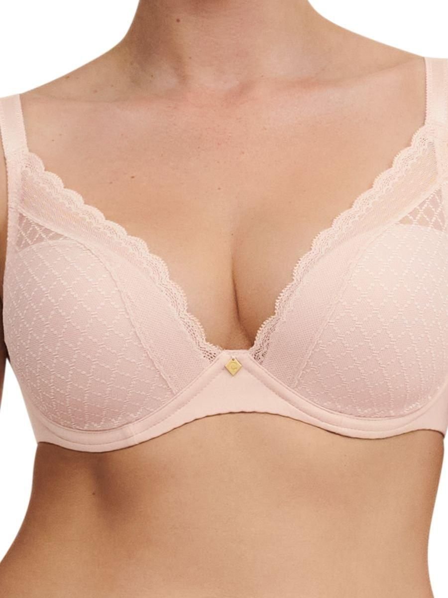 Chantelle Chantelle Women's Norah Chic Plunge T-Shirt Bra in Pink - 3