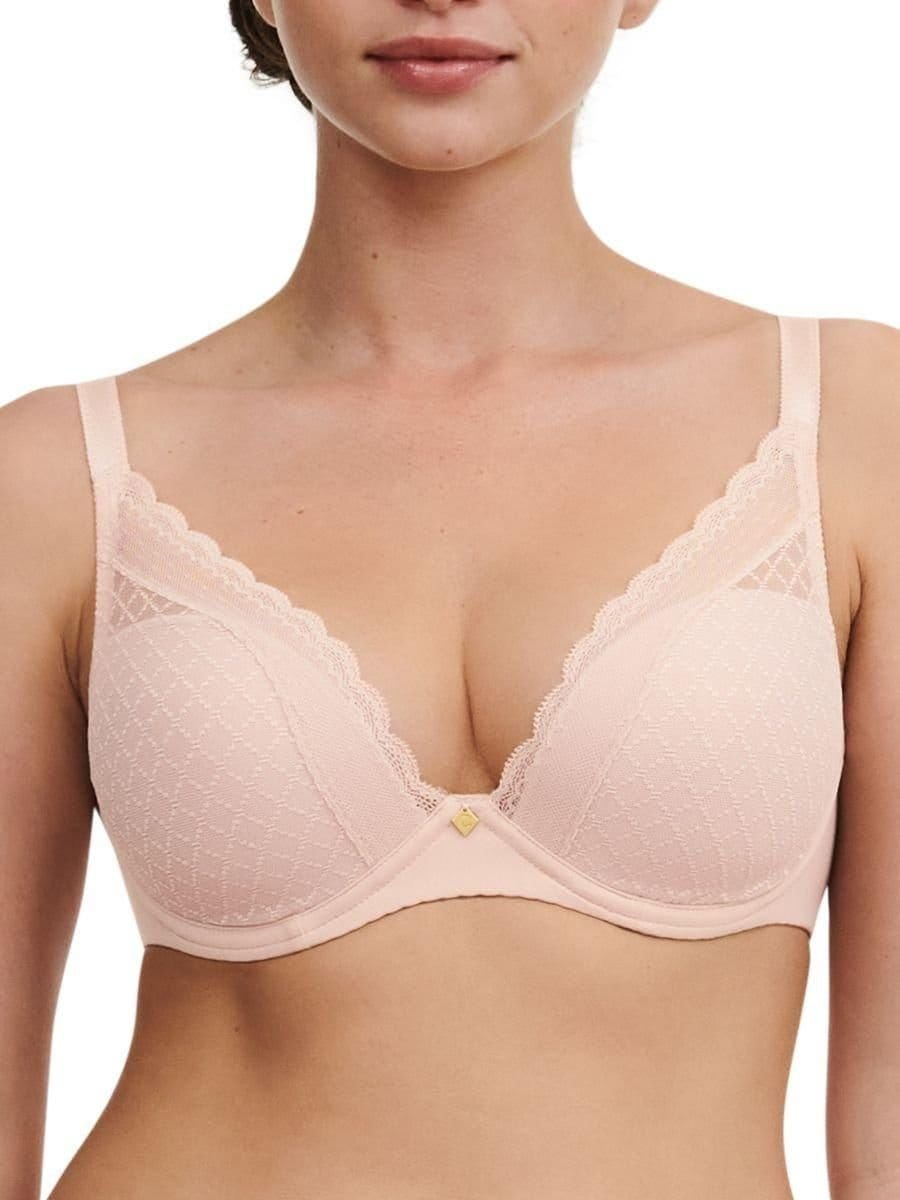 Chantelle Chantelle Women's Norah Chic Plunge T-Shirt Bra in Pink - 4