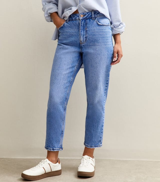 New Look Women's Petite Bright Blue Tori Mom Jeans New Look - 3