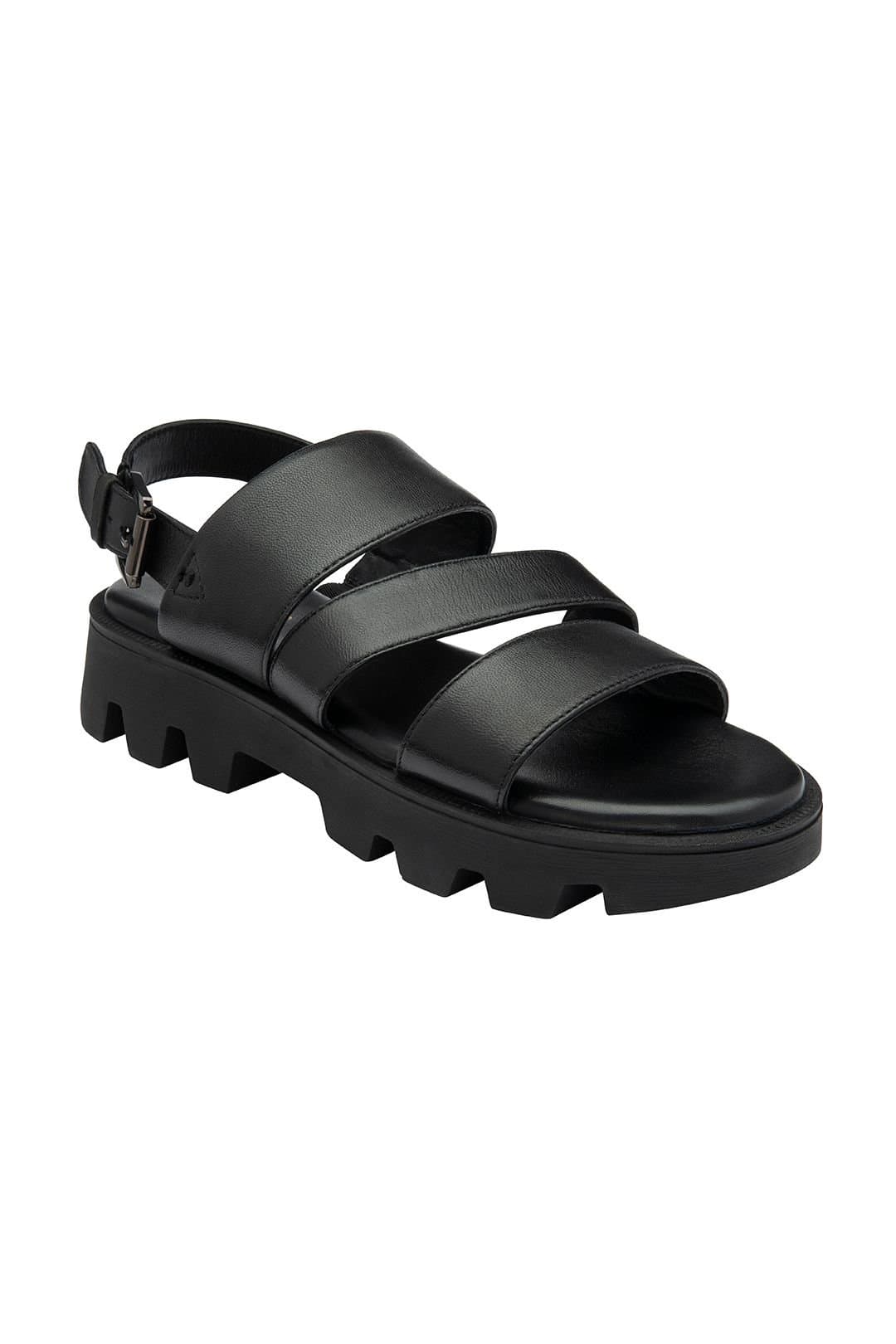 Lotus Lotus Women's 'Xena' Leather Slingback Sandals in Black