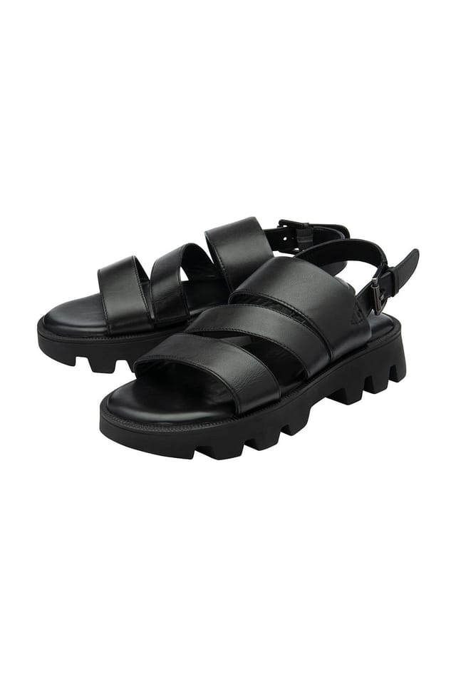 Lotus Lotus Women's 'Xena' Leather Slingback Sandals in Black - 2