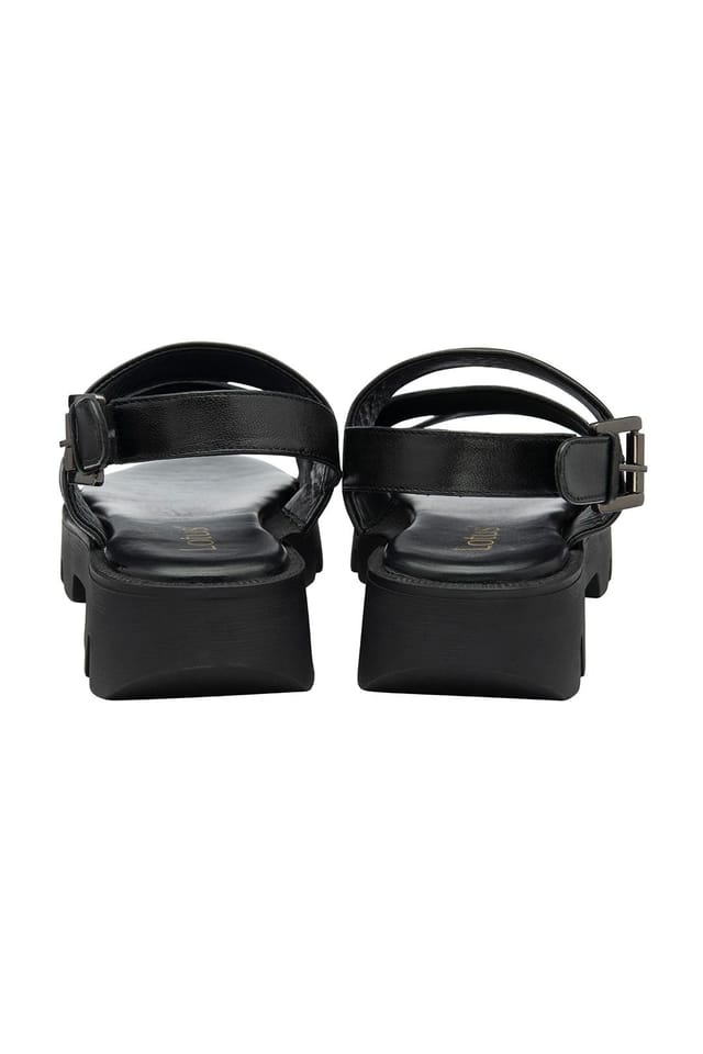 Lotus Lotus Women's 'Xena' Leather Slingback Sandals in Black - 3