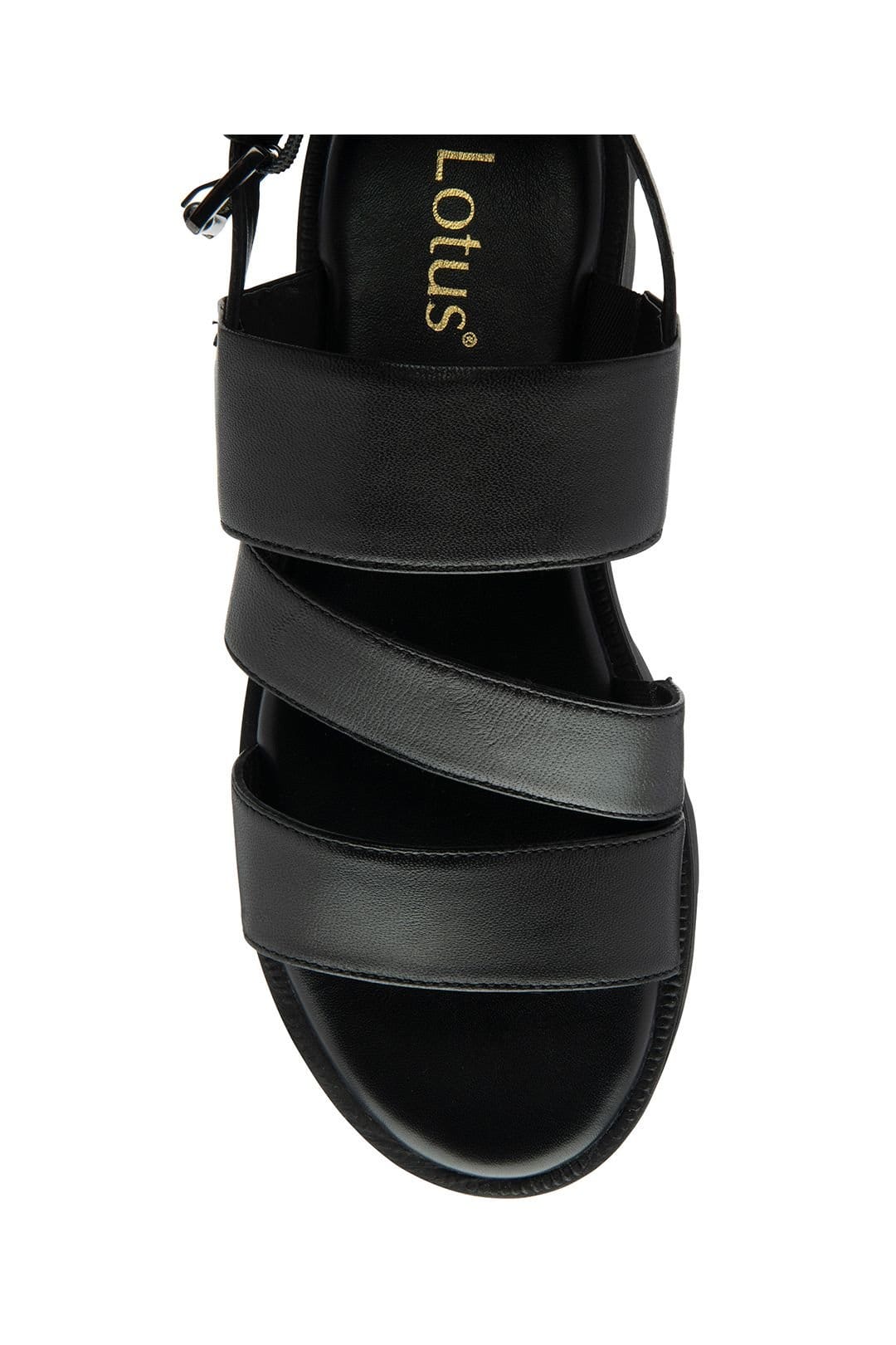 Lotus Lotus Women's 'Xena' Leather Slingback Sandals in Black - 4