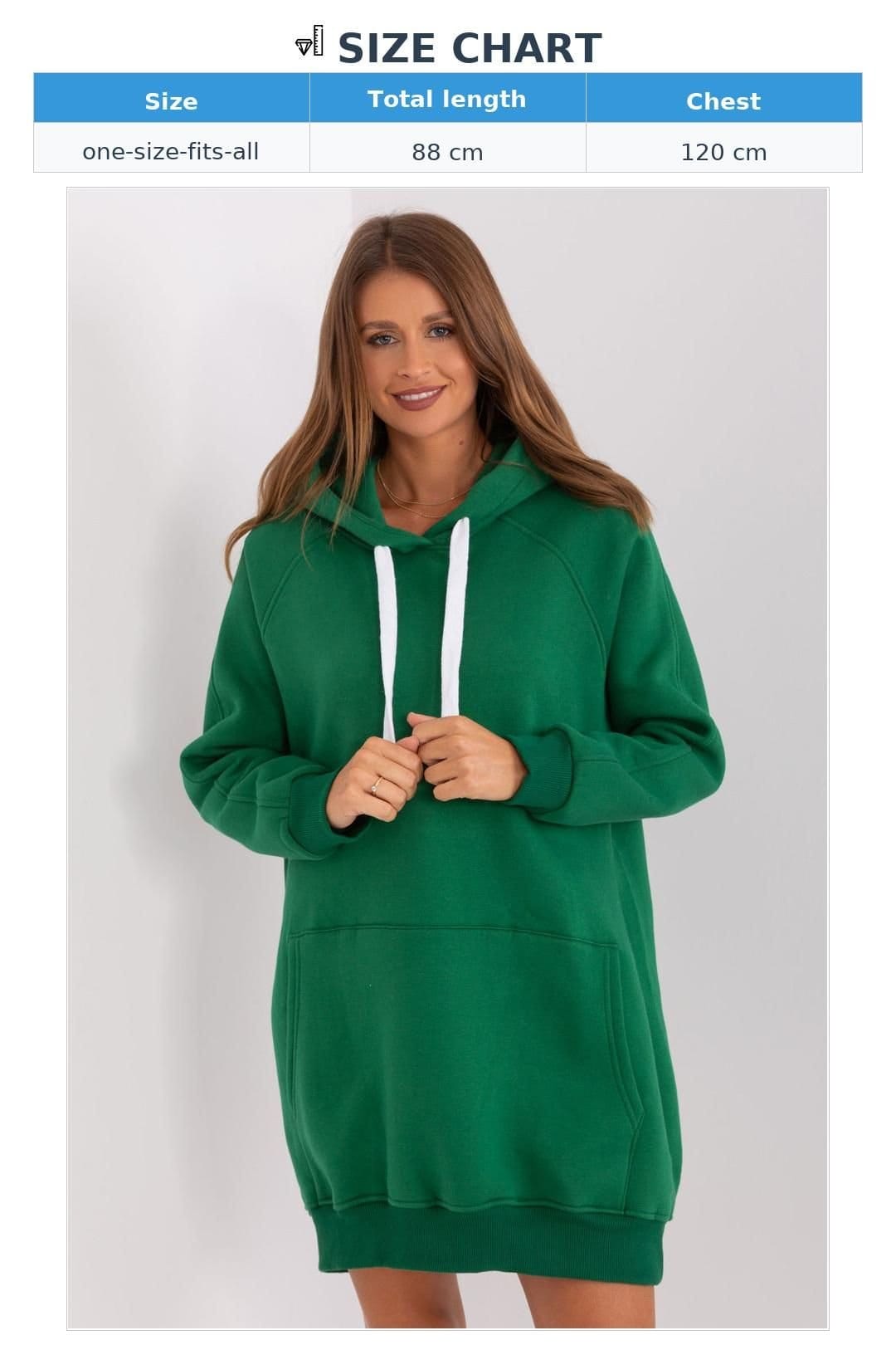 Love Lace Love Lace Women's Long Sleeve Hooded Sweatshirt Kangaroo Pocket Style 216164 in Green - 4